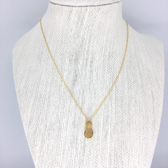 Gold Pineapple Necklace - Picture 4 of 5